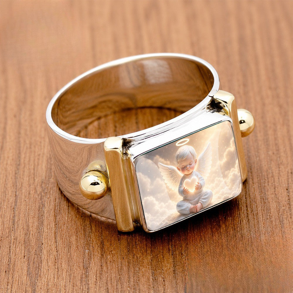 Angel Heart Square Ring