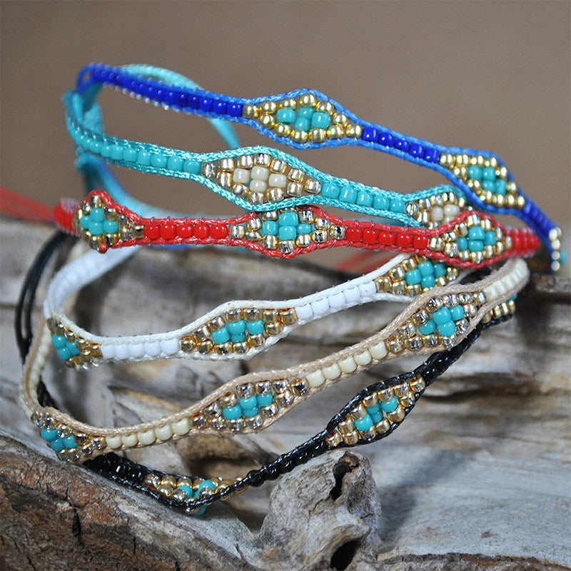 Colorful Beaded Eye Bracelet Set