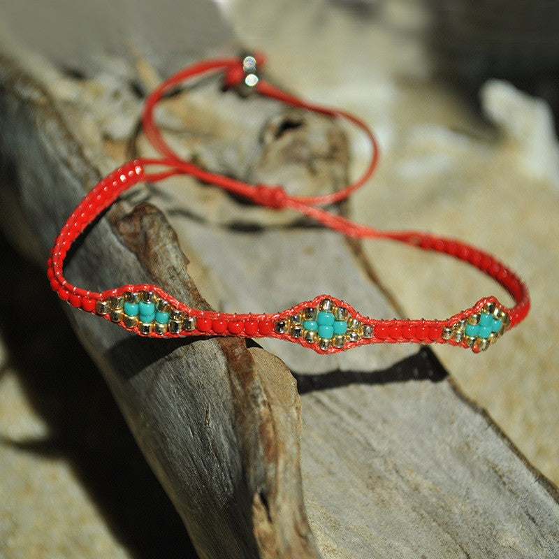 Colorful Beaded Eye Bracelet Set
