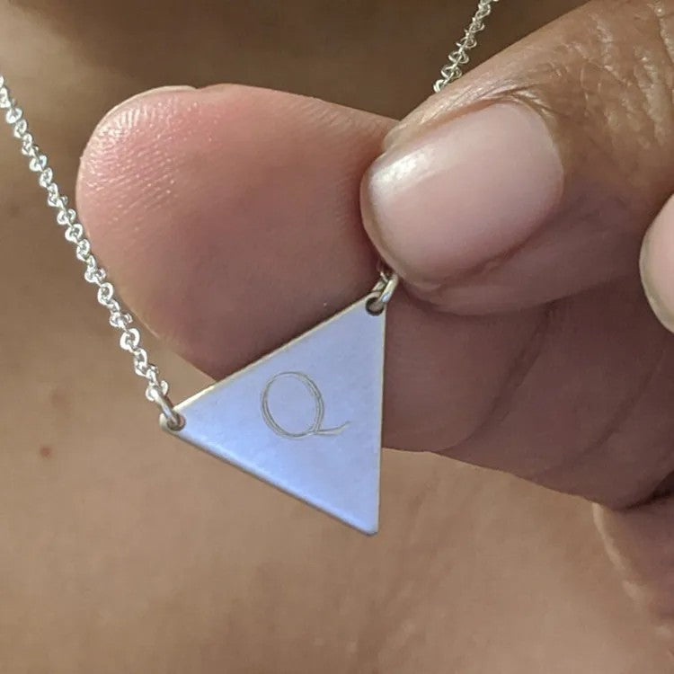 Initial Triangle Necklace