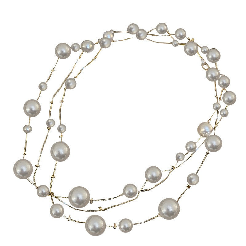 Multi-Strand Pearl Station Necklace