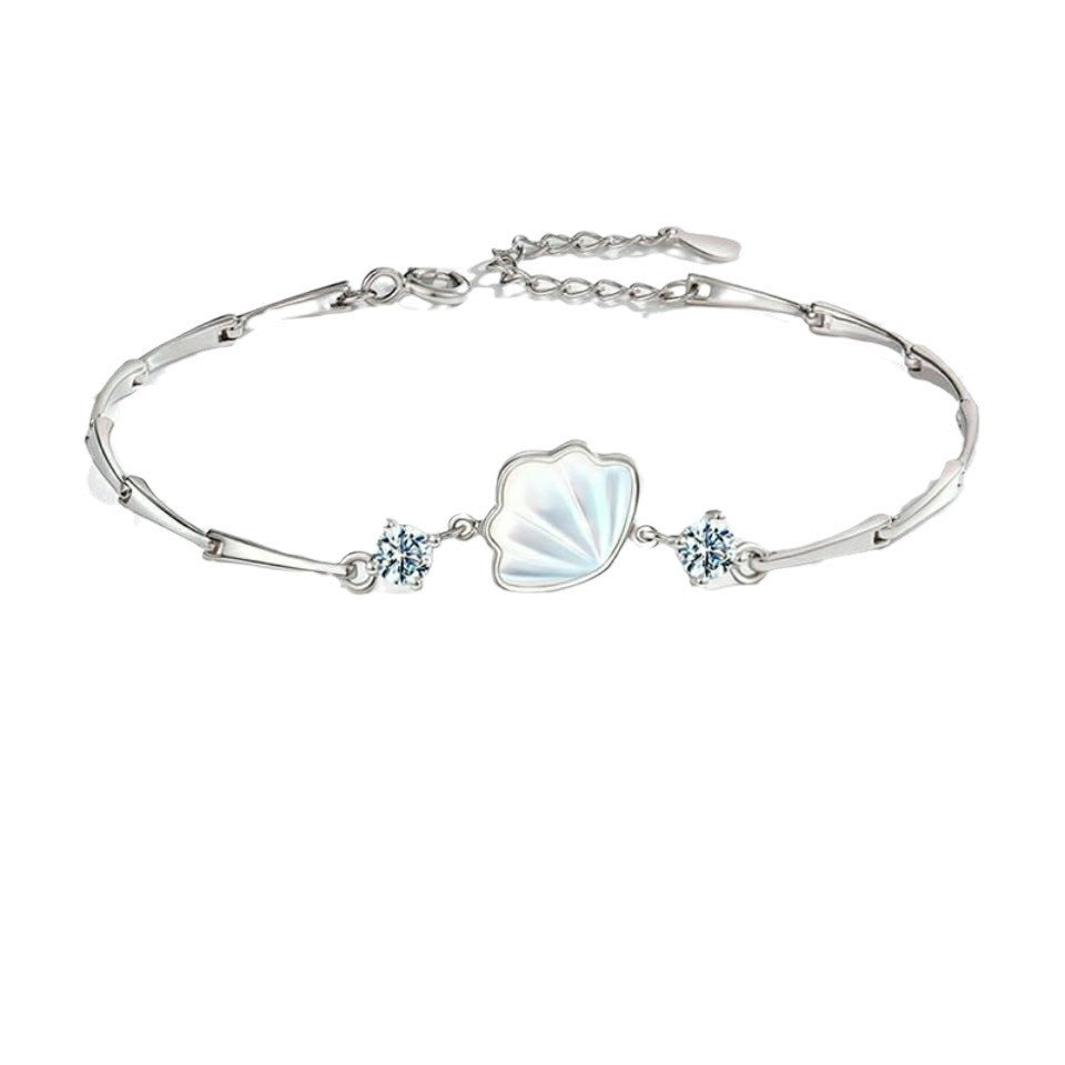 Shell & Crystal Charm Bracelet