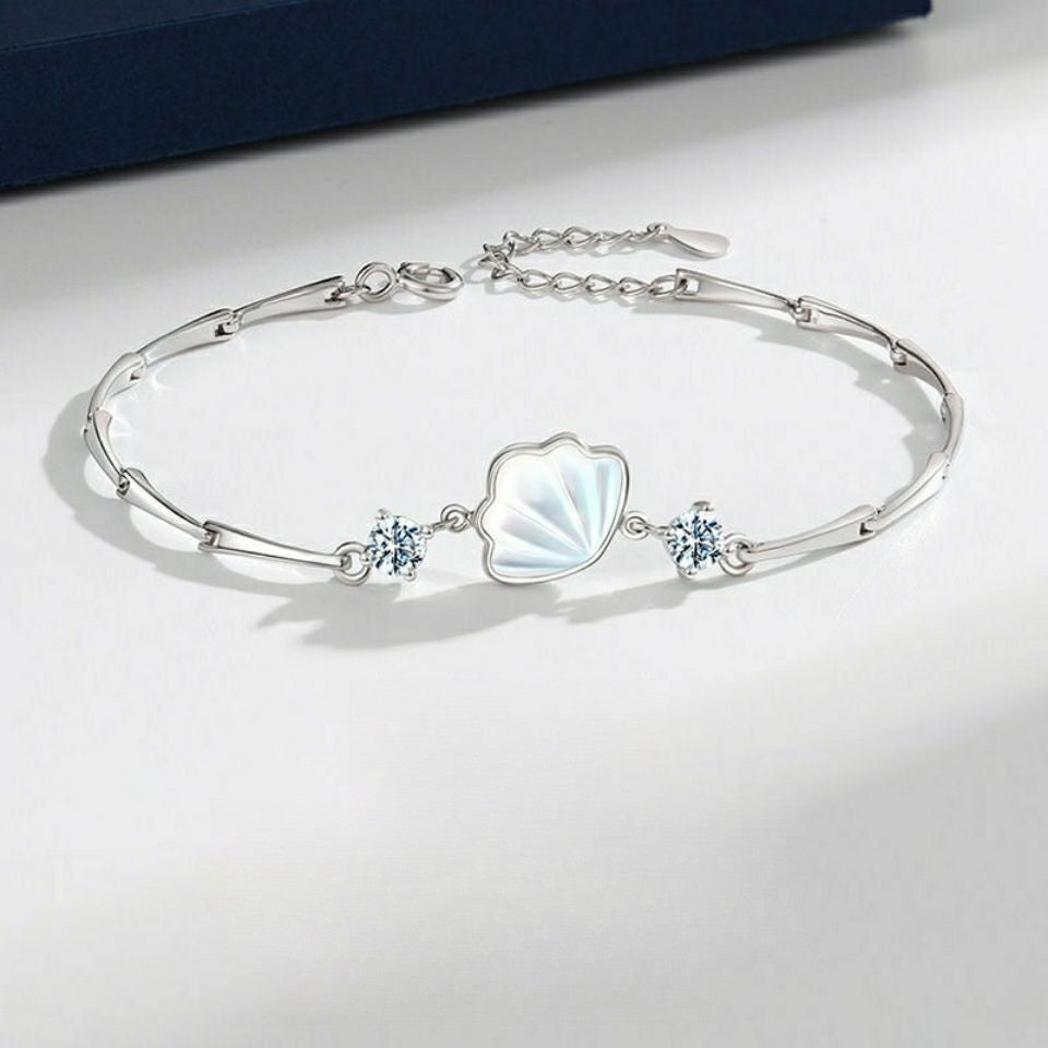 Shell & Crystal Charm Bracelet