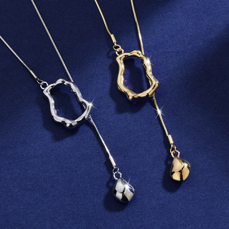 Organic Frame Tassel Necklace
