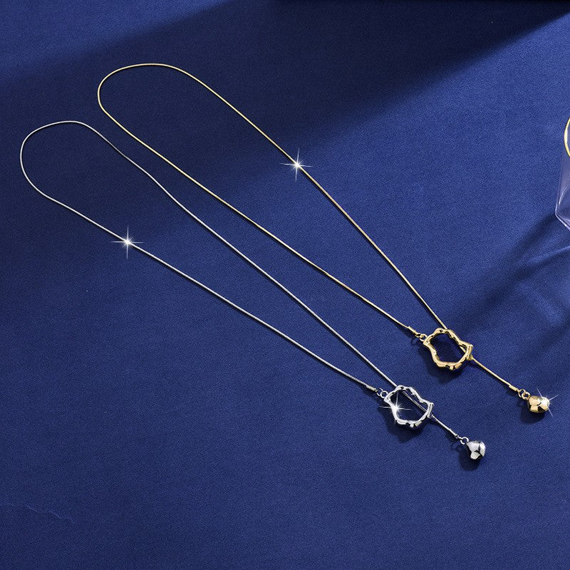 Organic Frame Tassel Necklace