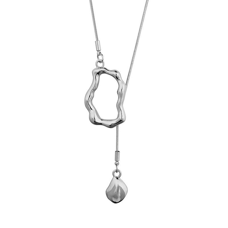 Organic Frame Tassel Necklace