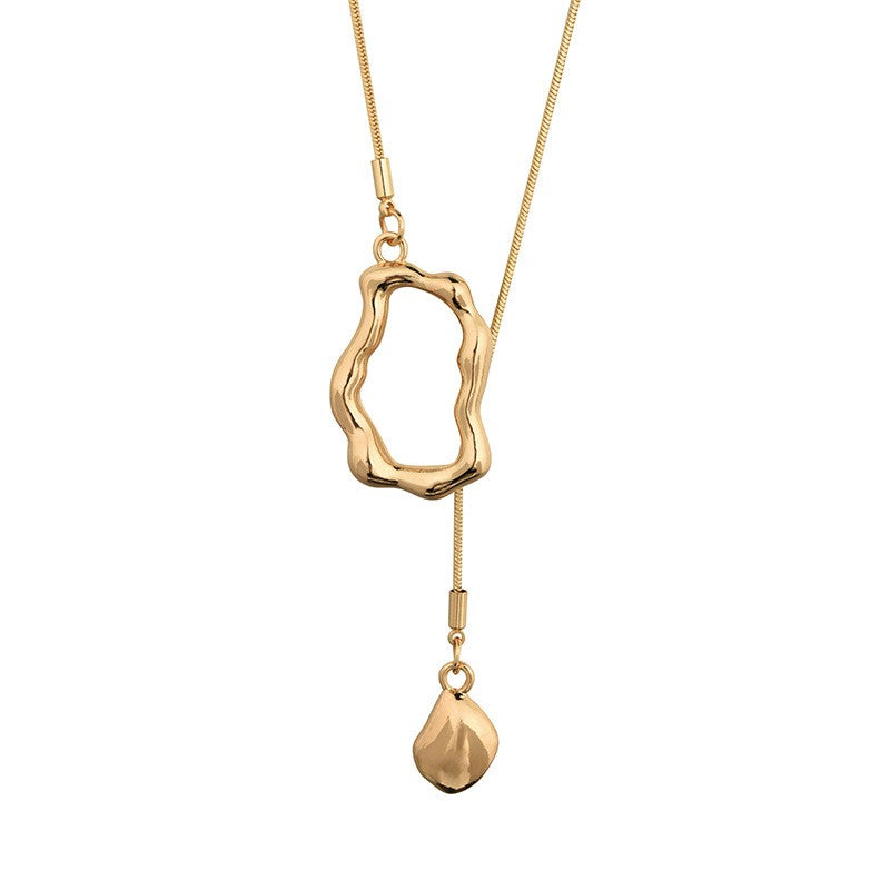 Organic Frame Tassel Necklace
