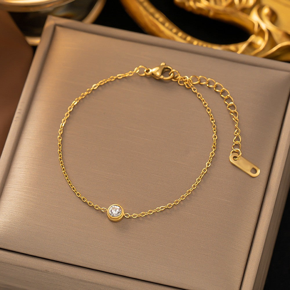 Single Stone Bezel Bracelet