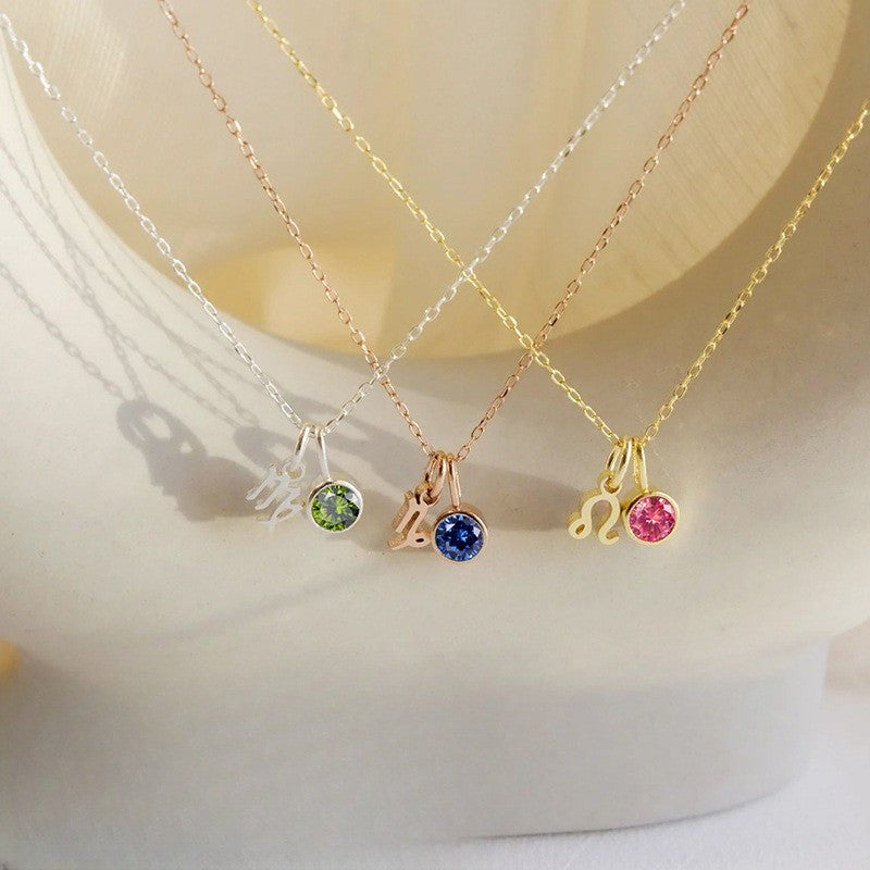 Zodiac Birthstone Necklace
