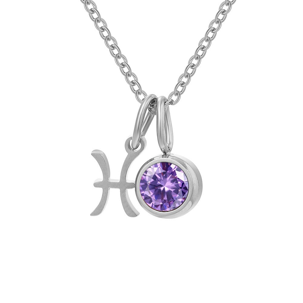 Zodiac Birthstone Necklace