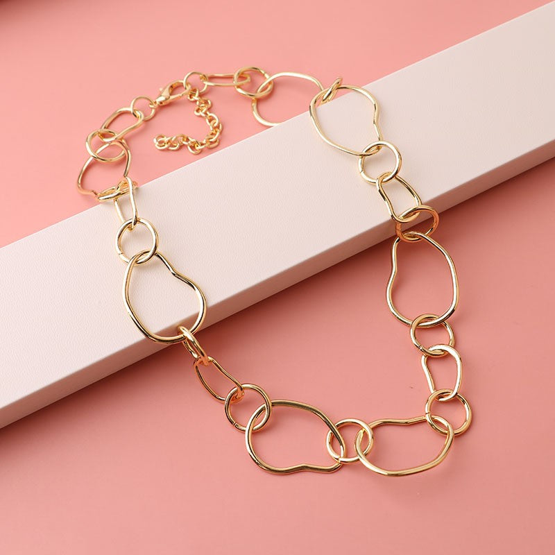 Irregular Organic Link Necklace