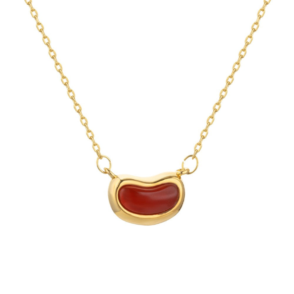 Red Bean Pendant Necklace