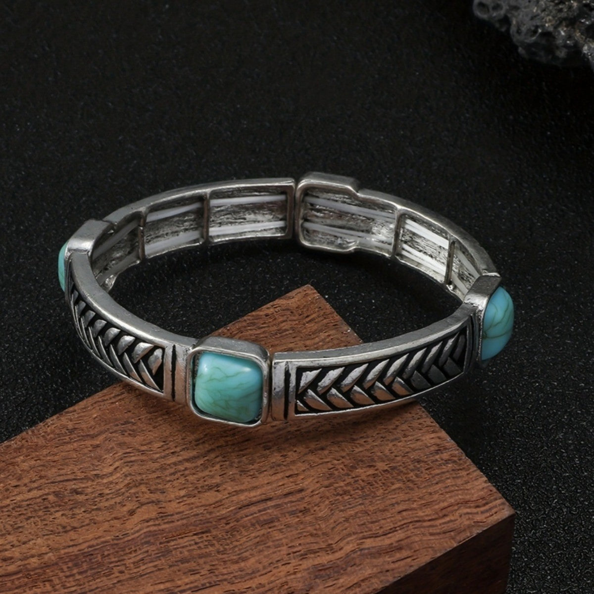 Turquoise Chevron Cuff Bracelet