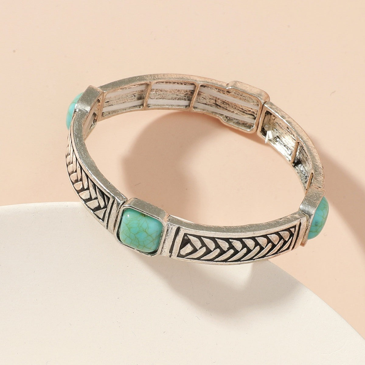Turquoise Chevron Cuff Bracelet