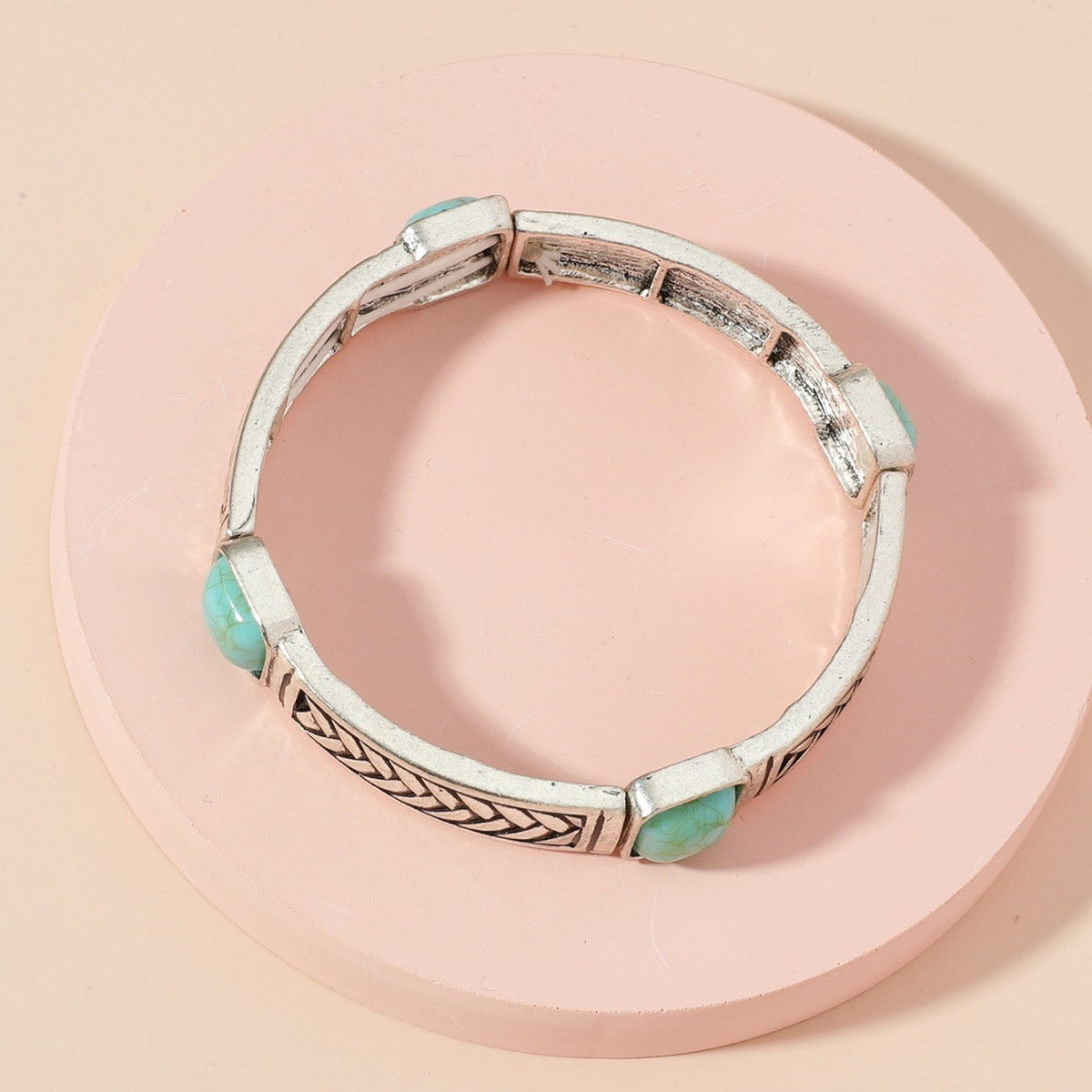 Turquoise Chevron Cuff Bracelet