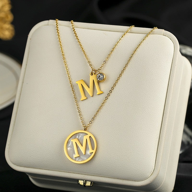 Double-Layer Initial Necklace