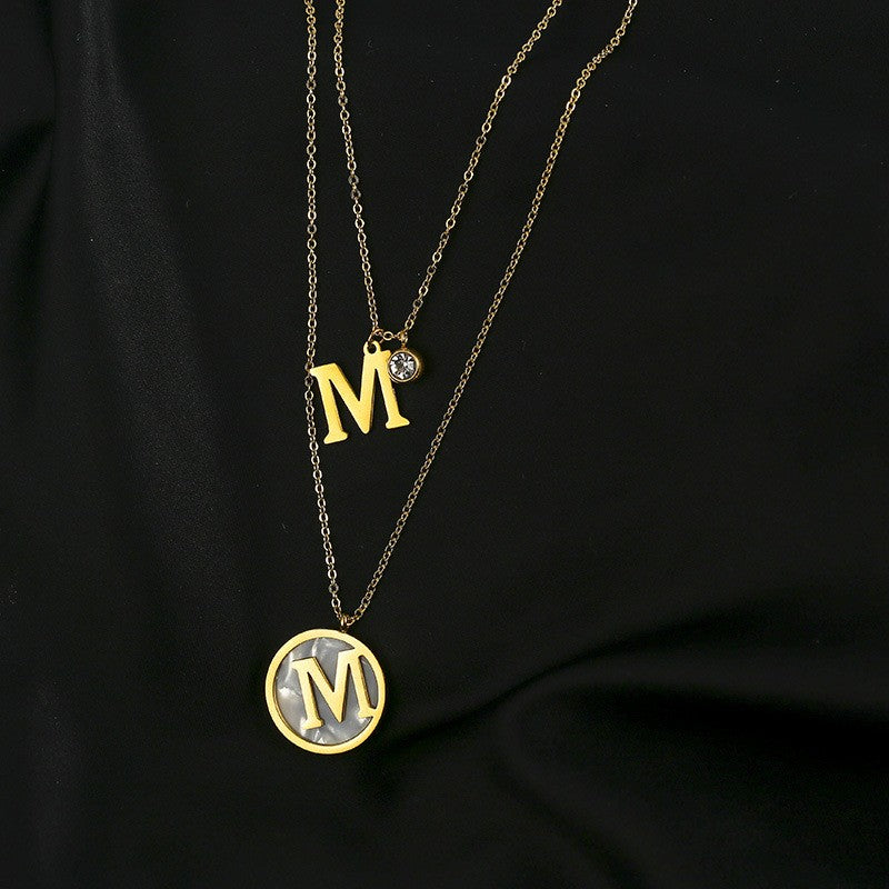 Double-Layer Initial Necklace