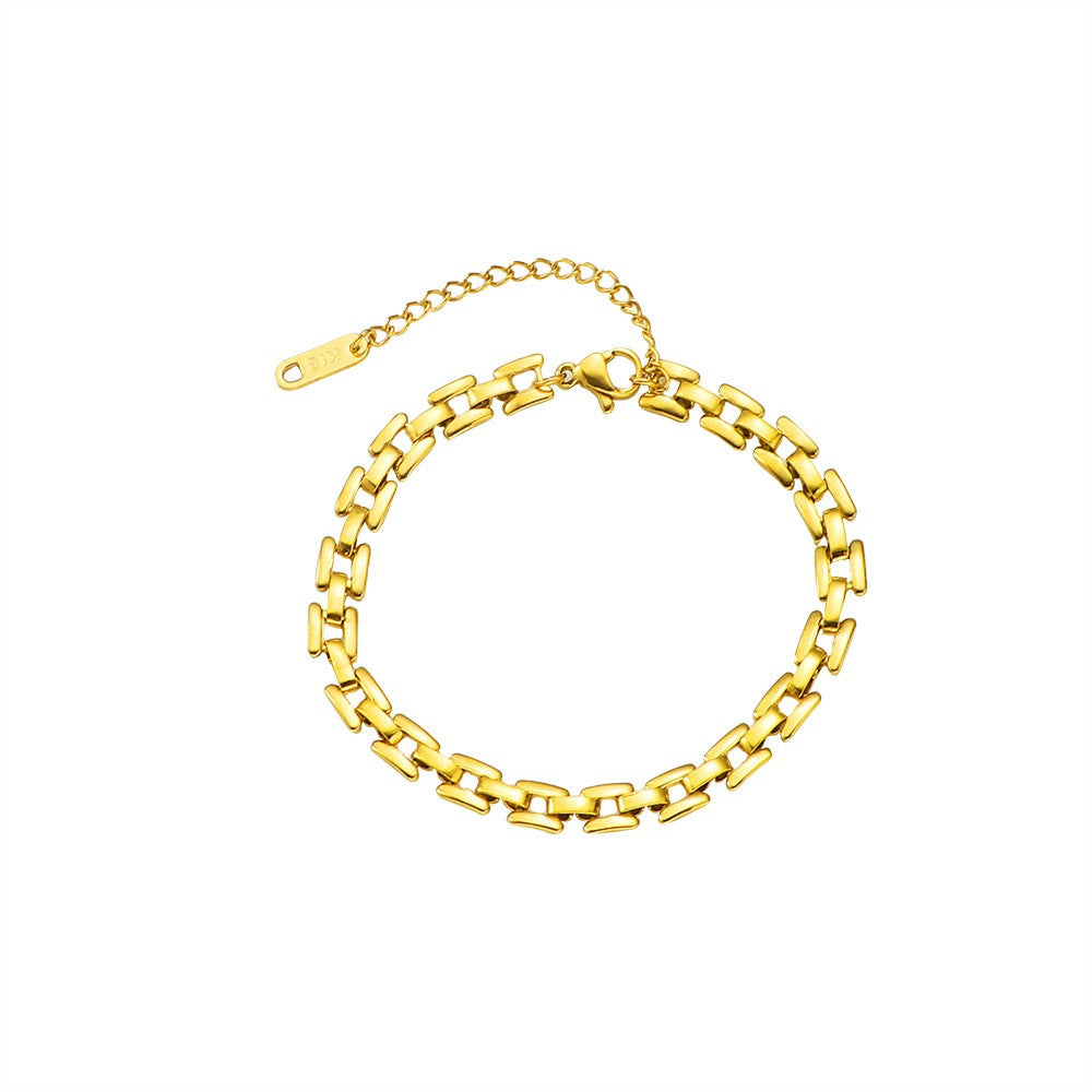 Polished Curved Link Bracelet