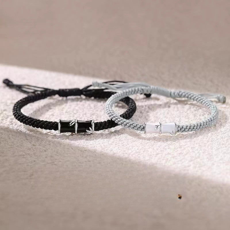 Bamboo Segment Braided Bracelet Set