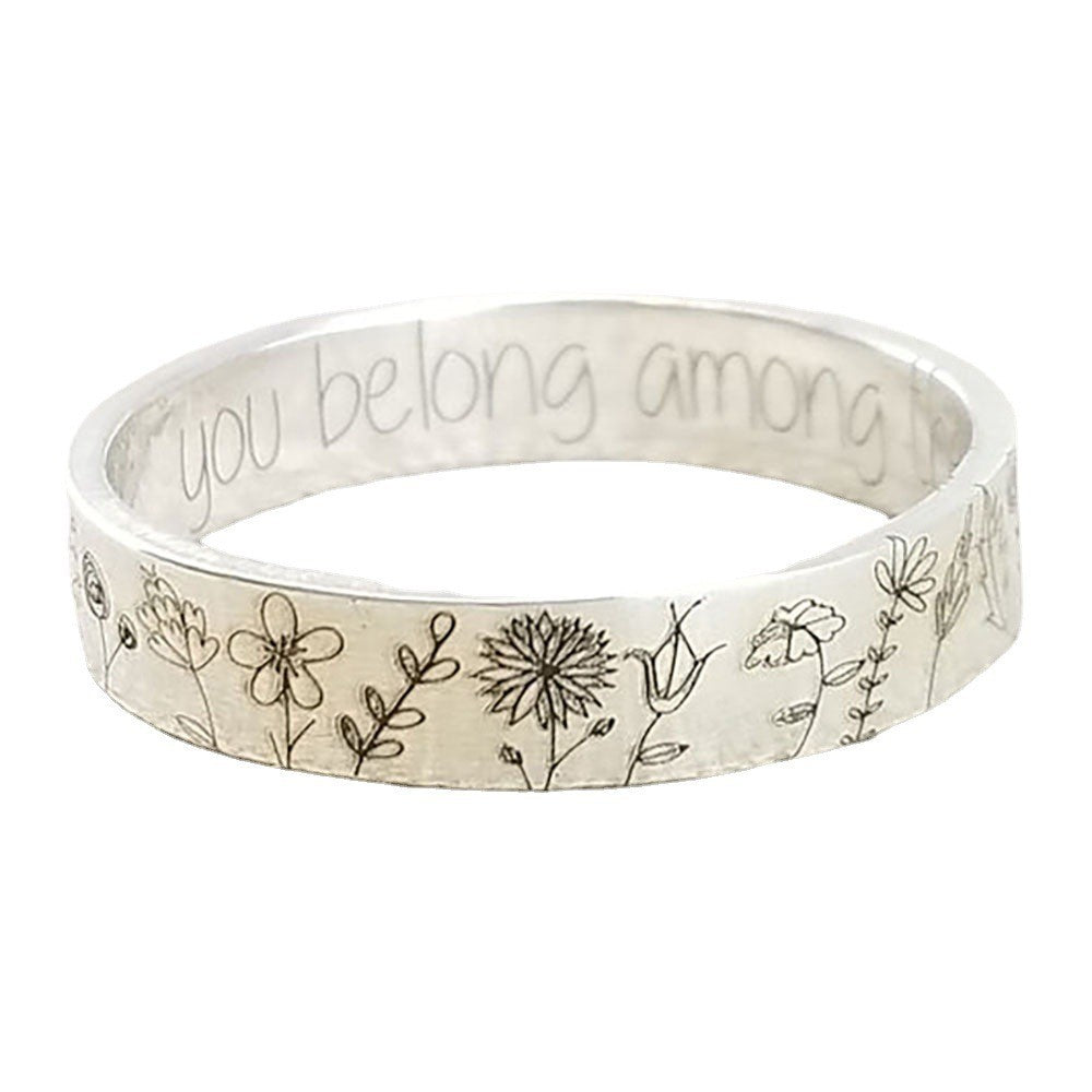 Wildflower Botanical Sketch Ring