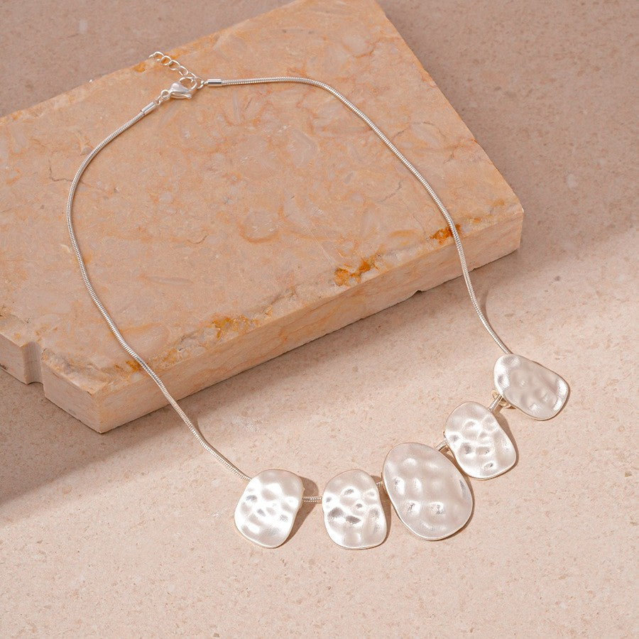Hammered Disc Necklace