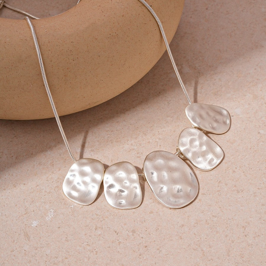 Hammered Disc Necklace