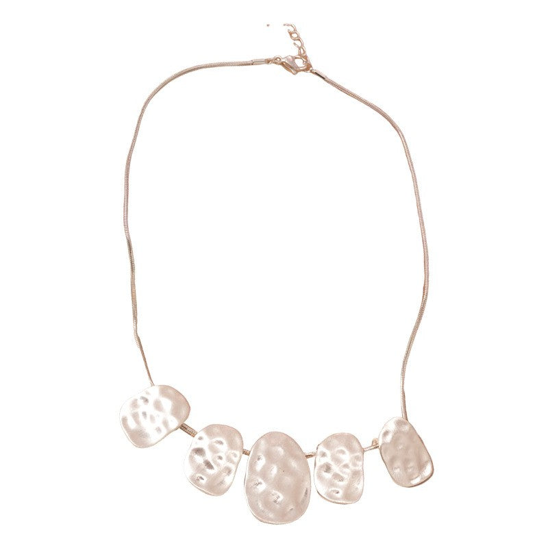 Hammered Disc Necklace
