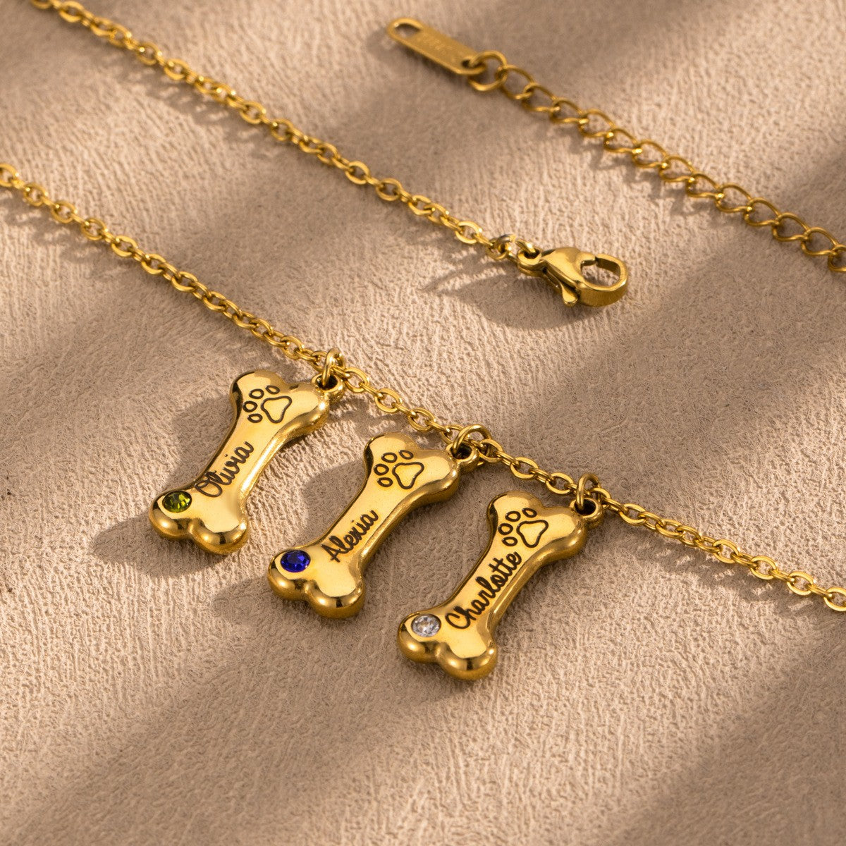 Custom Engraved Dog Bone Necklace