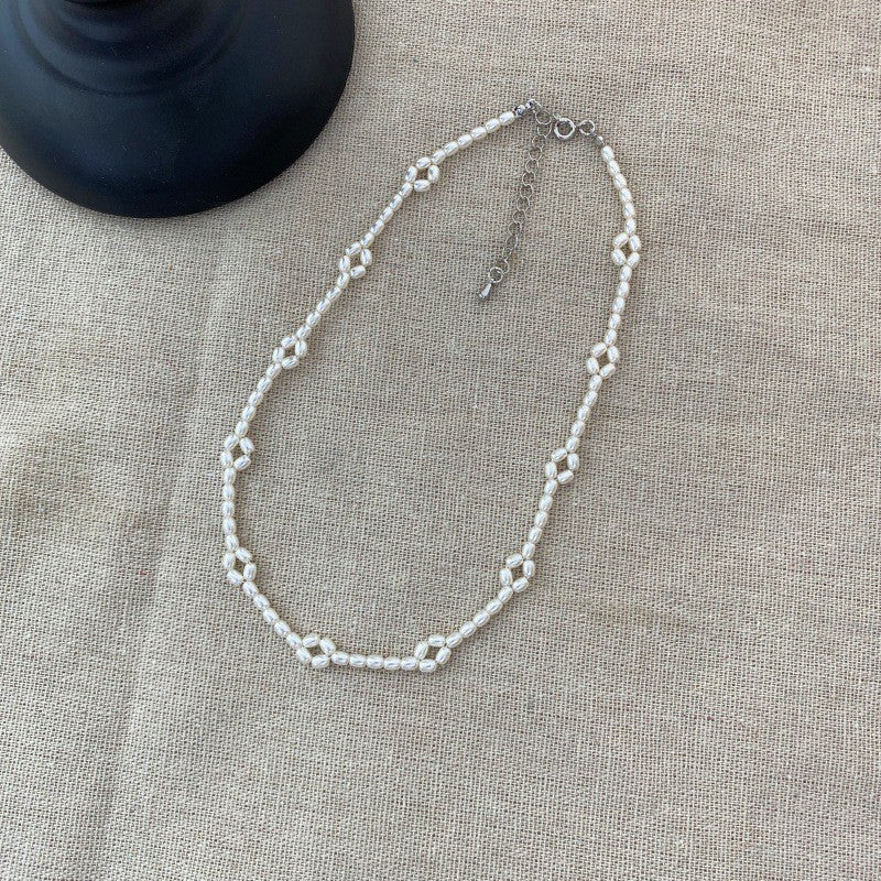 Pearl Oval Link Necklace