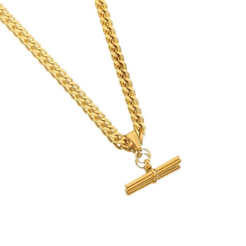 Geometric T-Bar Chain Necklace