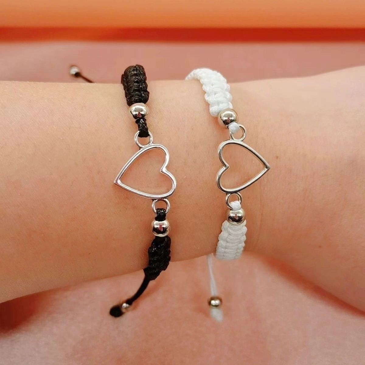 Woven Heart Rope Bracelet Set