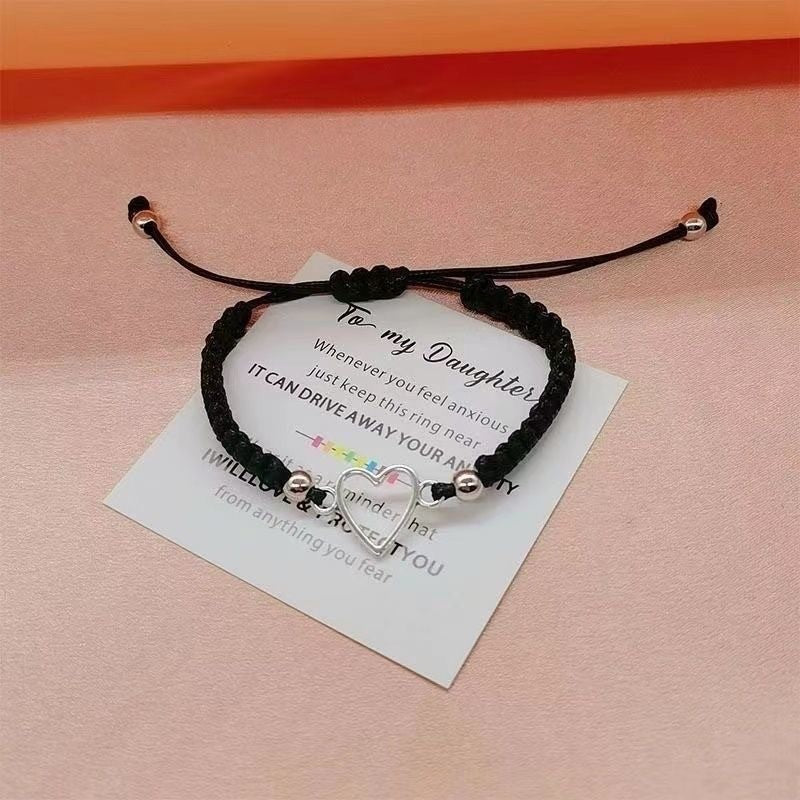 Woven Heart Rope Bracelet Set