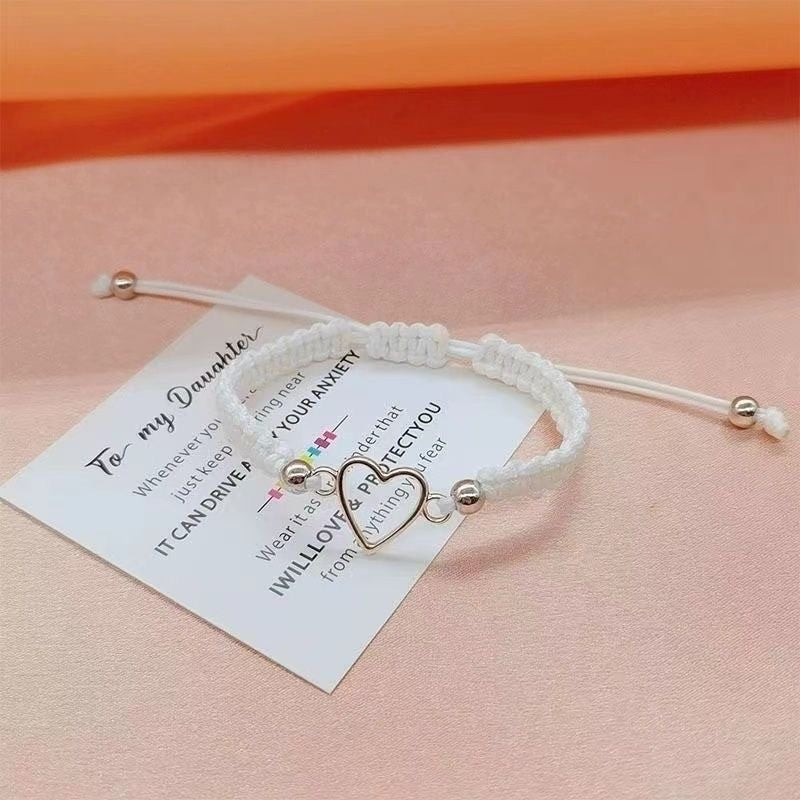 Woven Heart Rope Bracelet Set