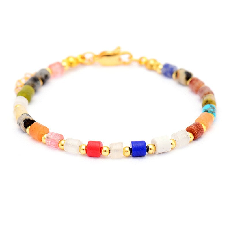 Multicolor Stone Bead Bracelet