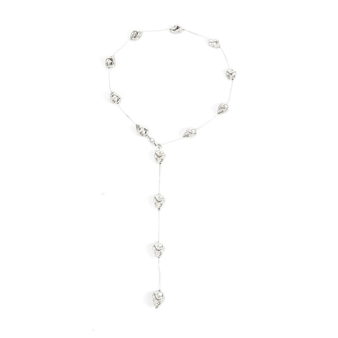 Geometric Shield Lariat Necklace