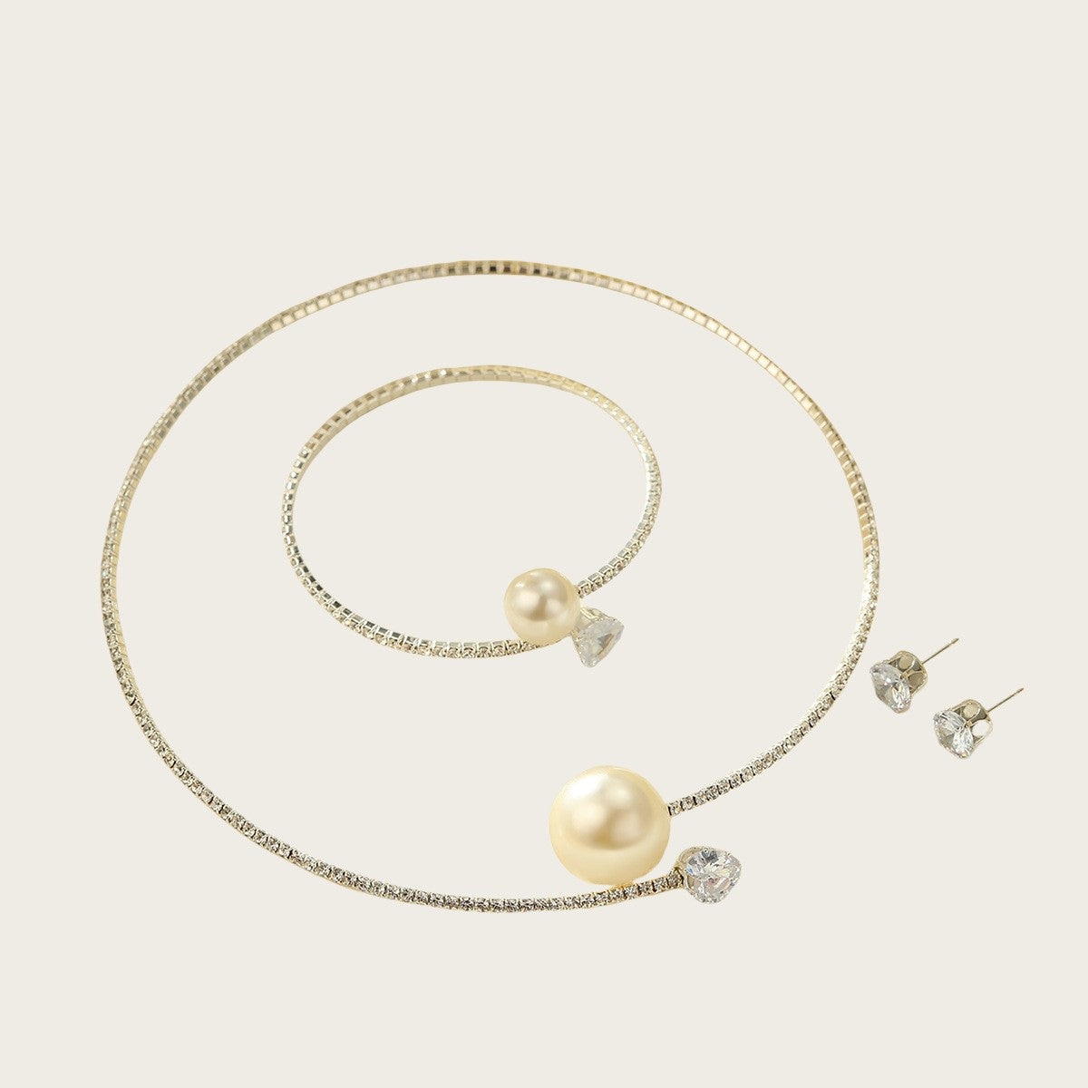 Pearl & Crystal Jewelry Set