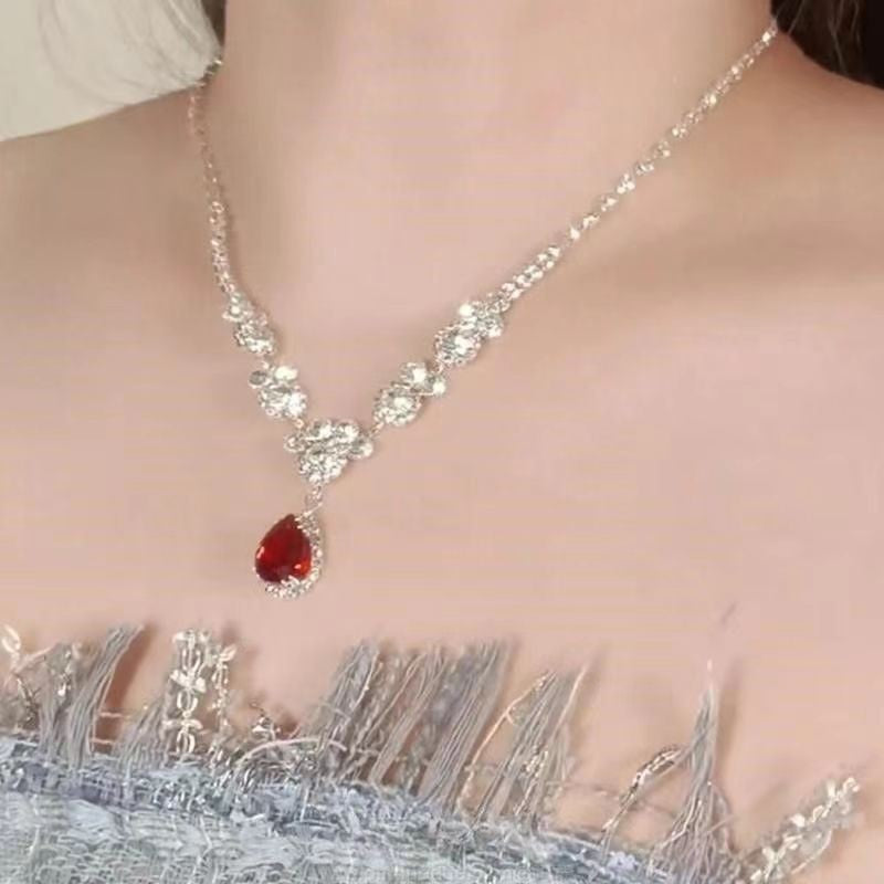 Teardrop Crystal Vine Necklace
