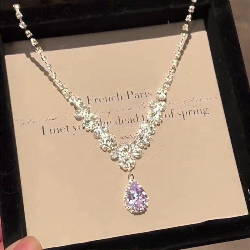 Teardrop Crystal Vine Necklace