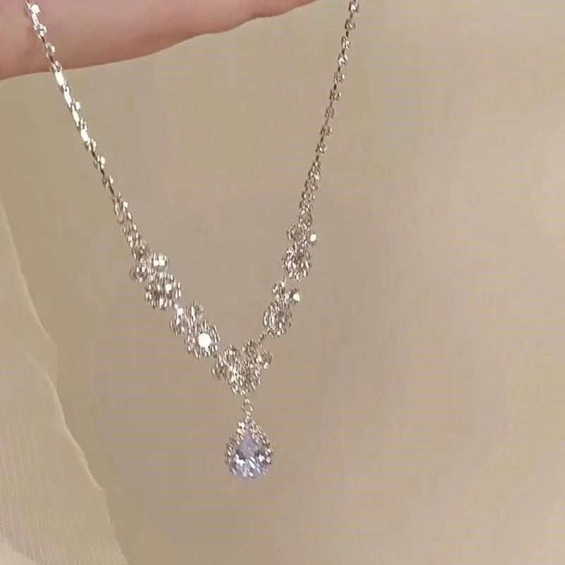 Teardrop Crystal Vine Necklace