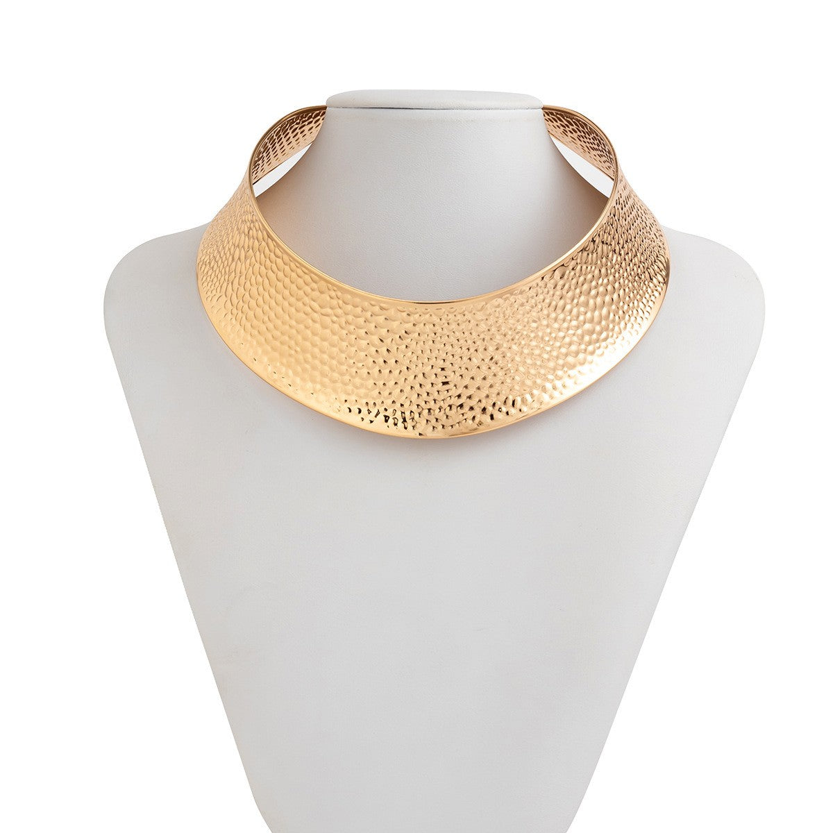 Hammered Metal Collar Necklace