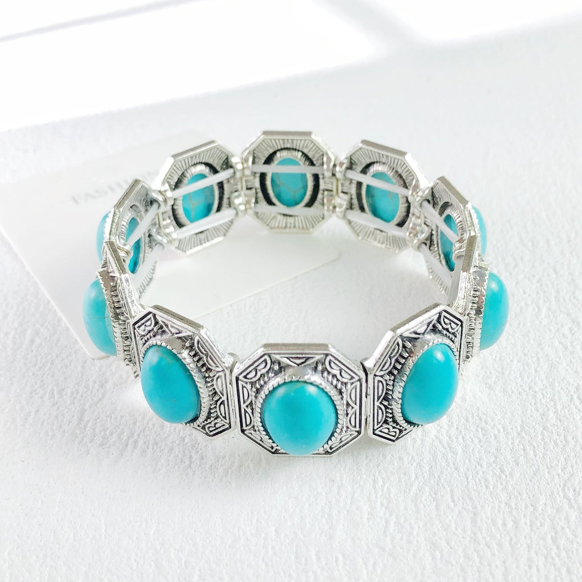 Turquoise Octagon Link Bracelet