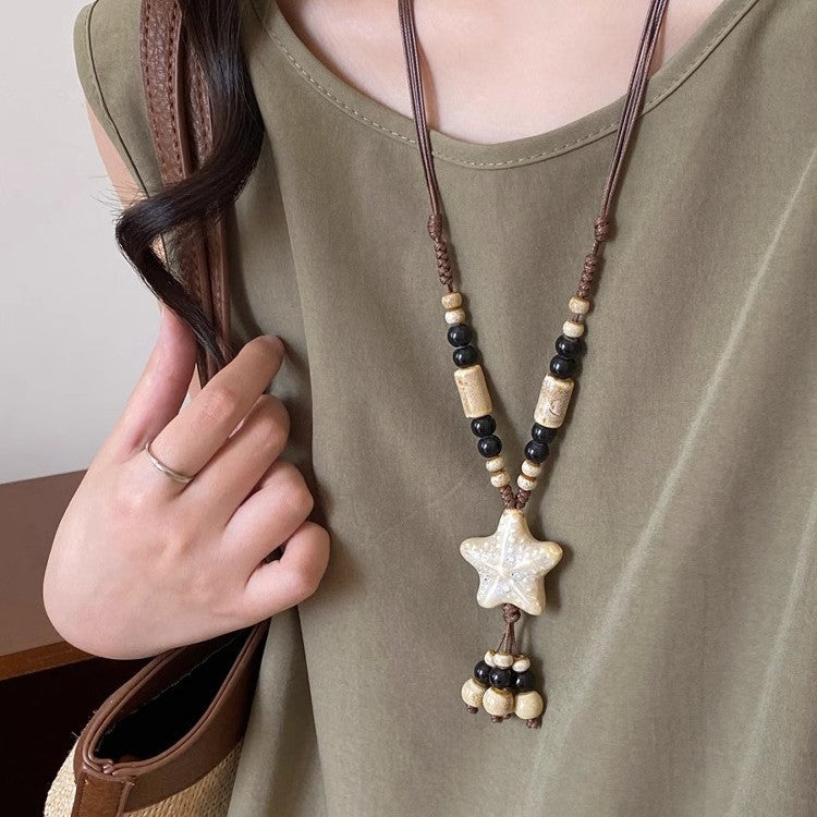 Colorful Starfish Beaded Necklace