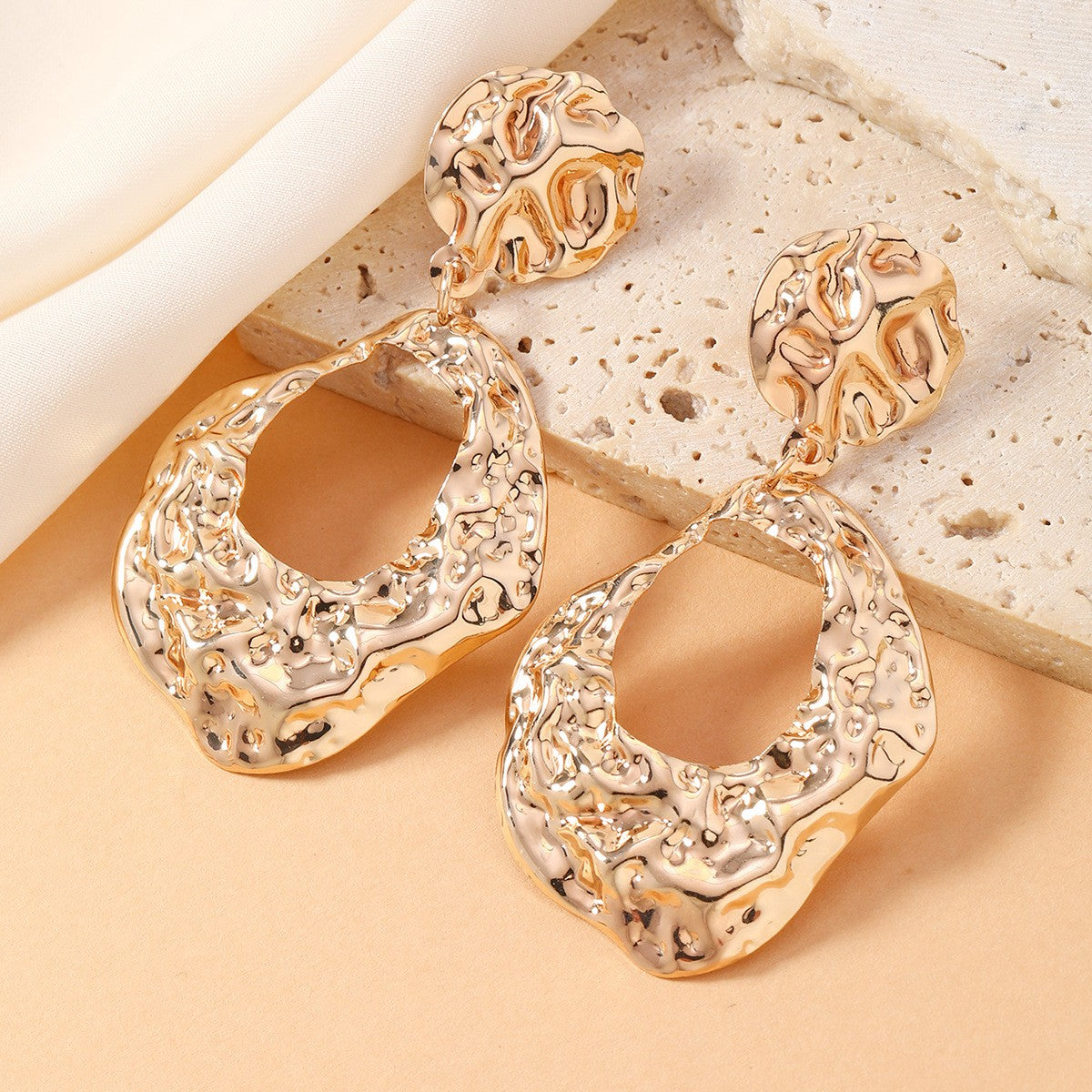 Molten Metal Drop Earrings