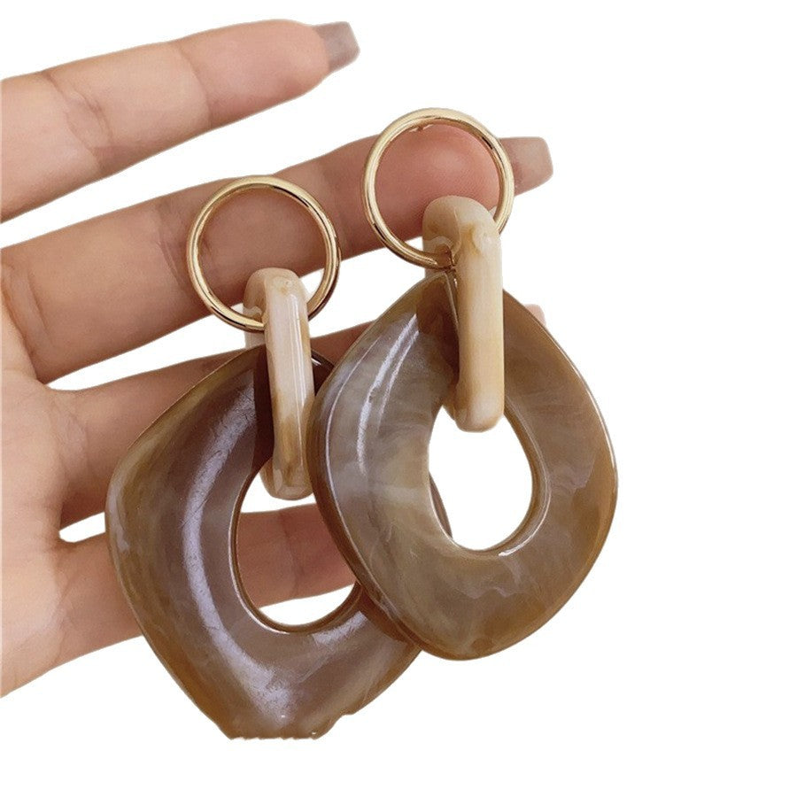 Marbled Link Drop Earrings