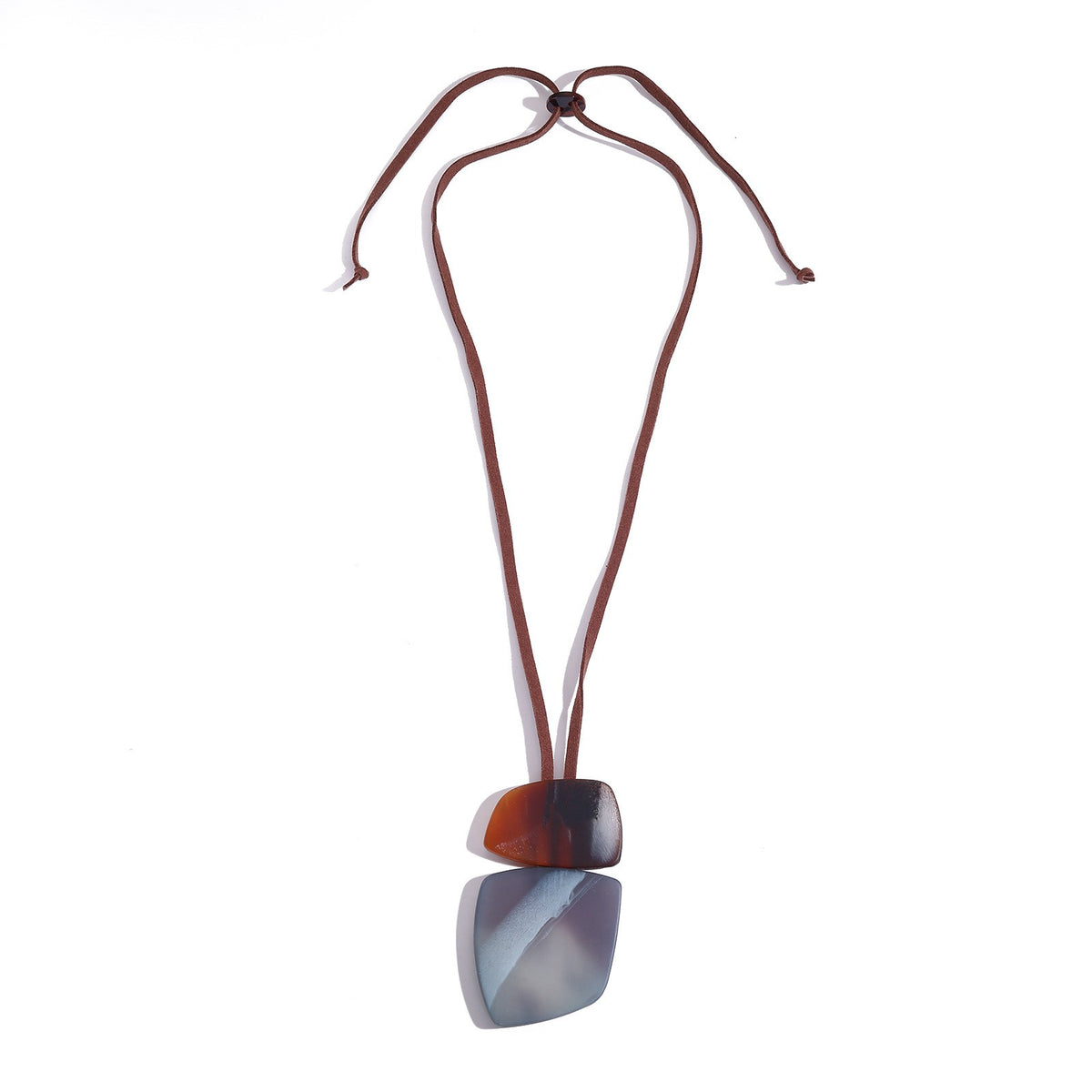 Layered Geometric Resin Necklace