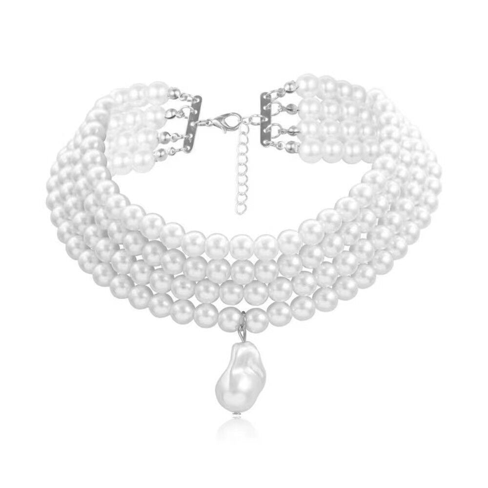Triple Strand Baroque Pearl Choker