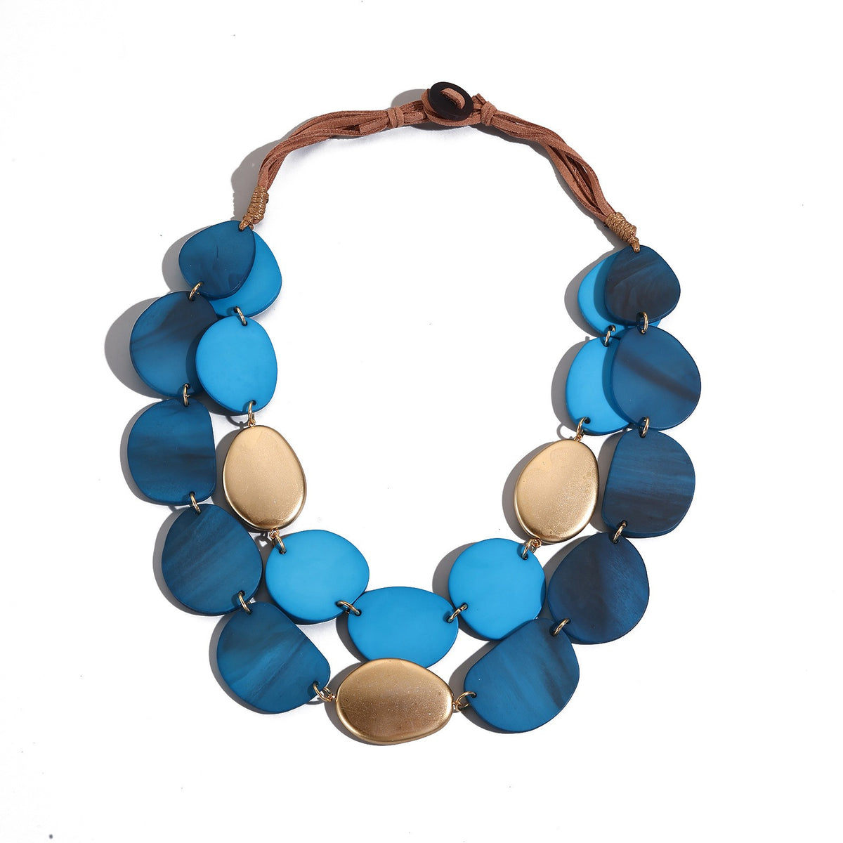 Layered Acrylic Disc Necklace