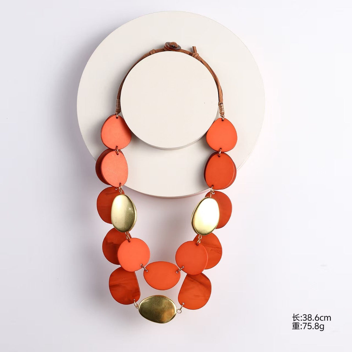 Layered Acrylic Disc Necklace