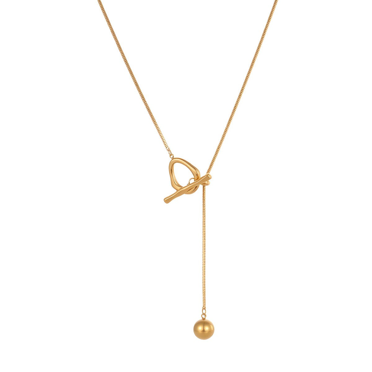 Heart Toggle Y-Chain Necklace