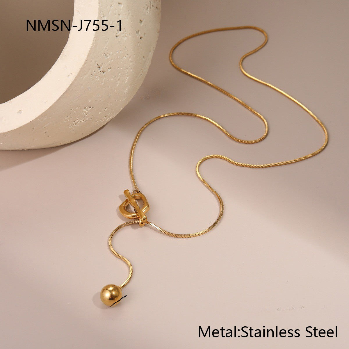 Heart Toggle Y-Chain Necklace